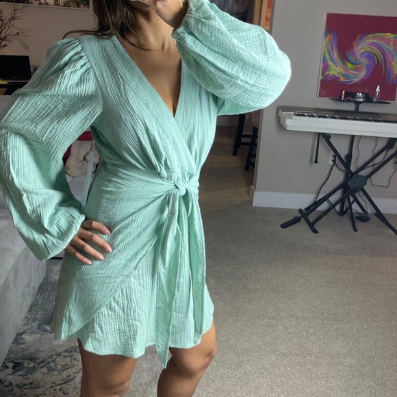 Flynn Skye Seafoam Gauze Dress - Picture 2 of 5